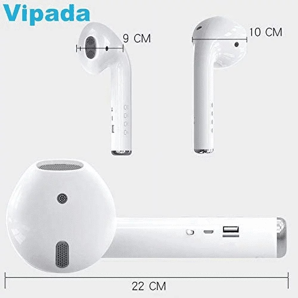 Portable Headset Travel, Slot(White) Indoor, Outdoor, Wireless Aux Card Music SD for TF Cable Giant 5.0 3D Speaker Mic, Bluetooth and Stereo w/Built-in Party, Giant Loudspeaker