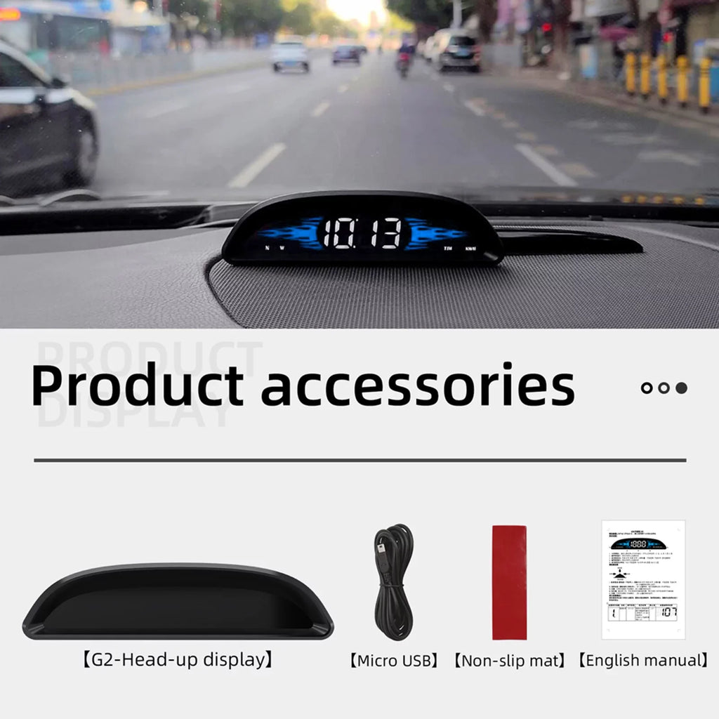 GPS Display Screen GPS Digital with Overspeed Dual Speedometer Alarm Vehicle Navigation System Display Walmeck Speed/Time/Direction/Mileage Alarm Fatigue Car Head-up Driving