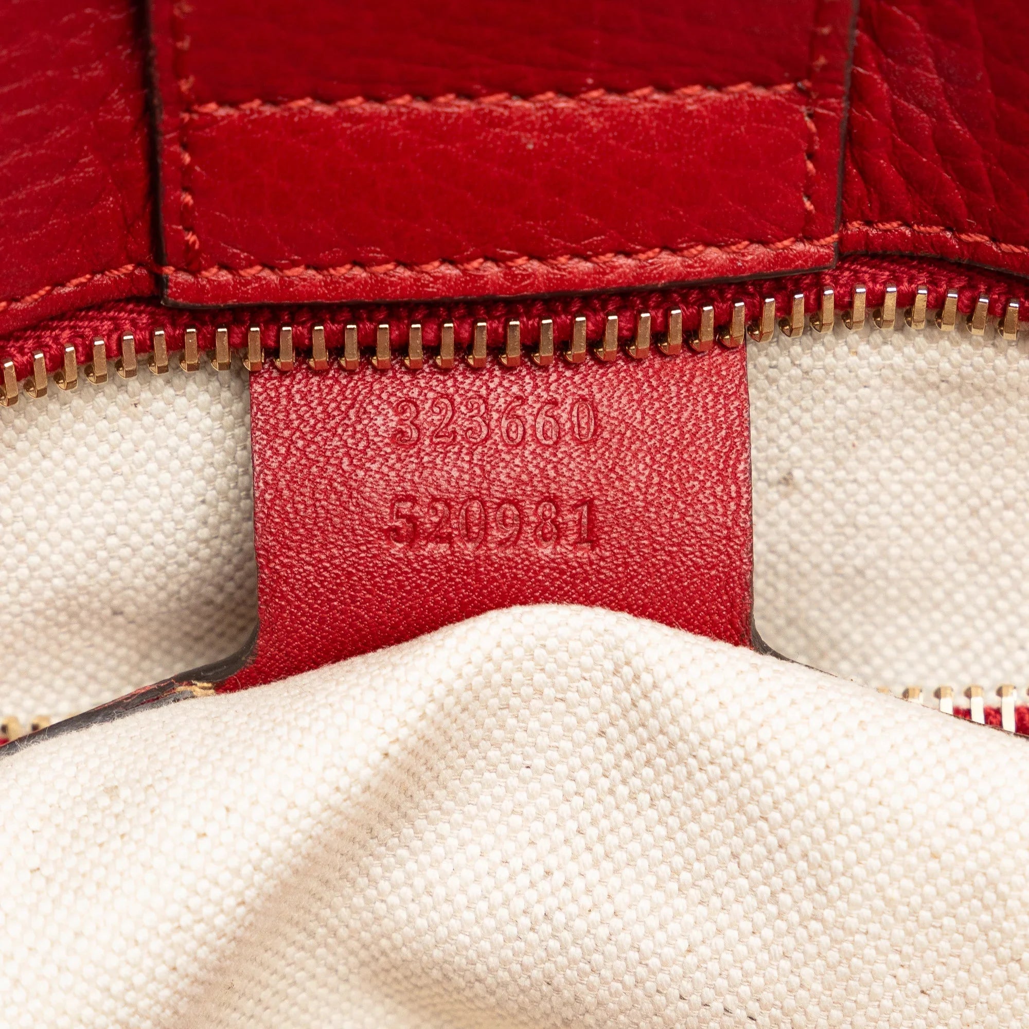 Leather Gucci Calf Authenticated Satchel Shopper Pre-Owned (Good) Unisex Red Medium Bamboo