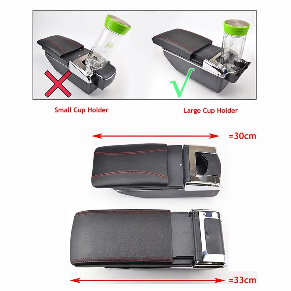 Console Box Rest Fiesta Arm Parts Cup Storage For Holder Ford 2011-2019 Armrest