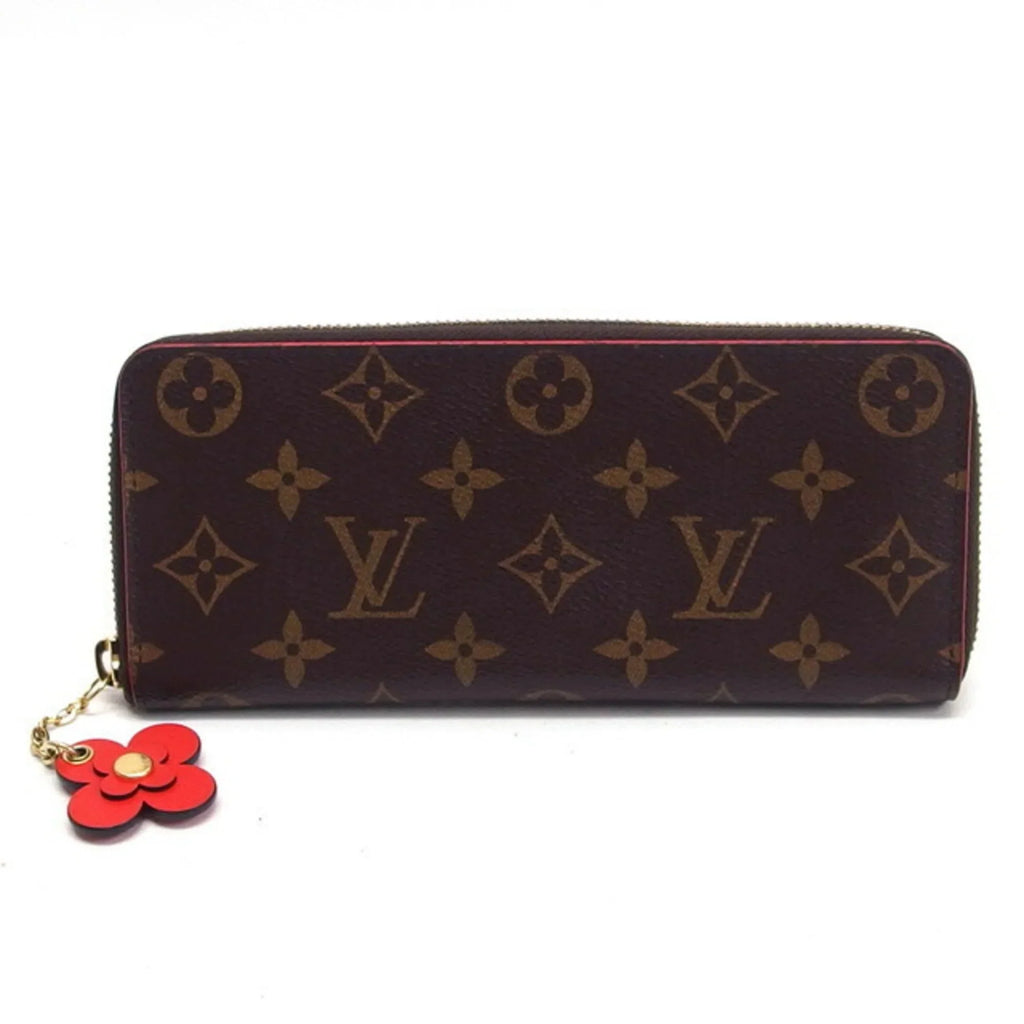 Louis Pre-Owned Clemence Long (Good) Monogram Vuitton Wallet Red Wallet M62940