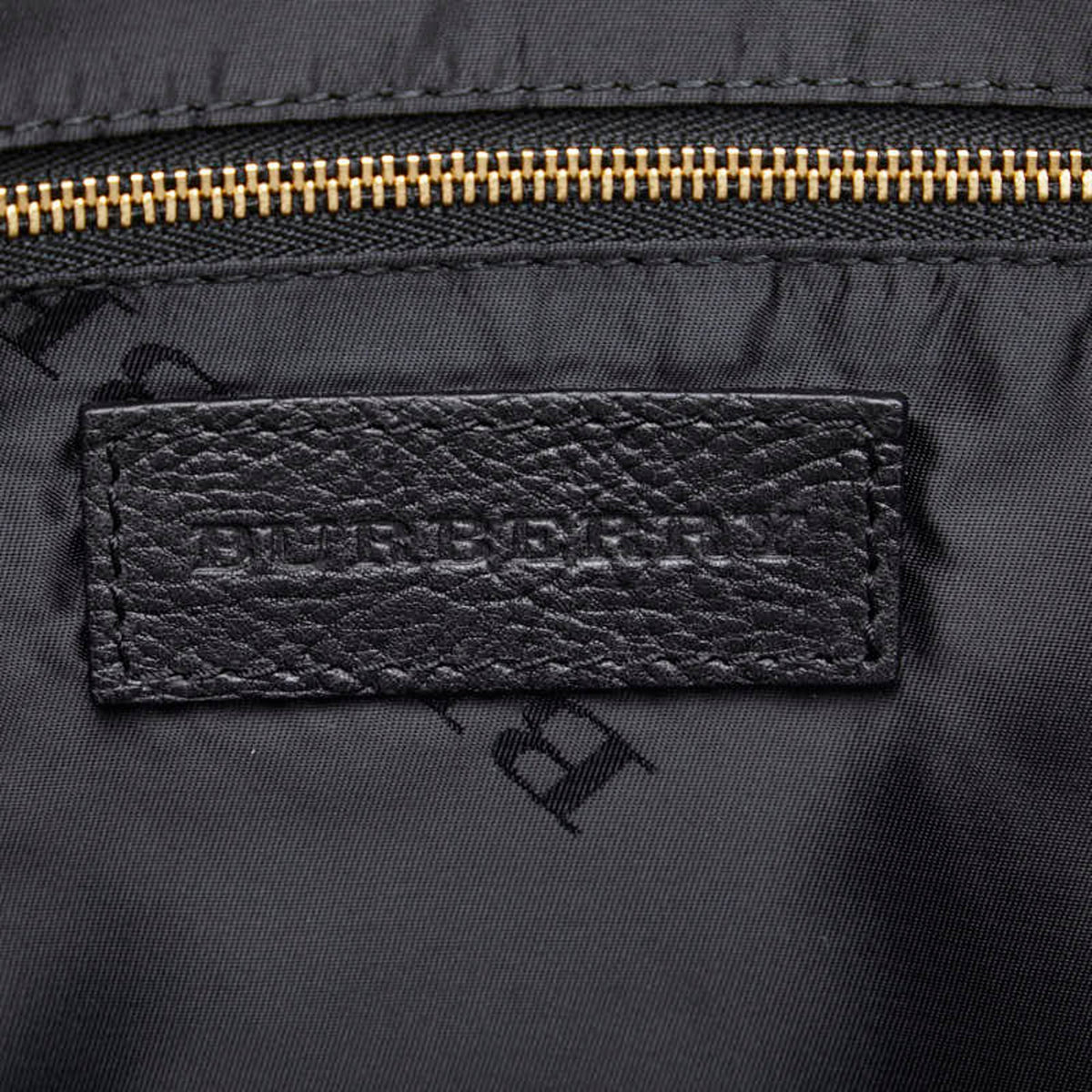 (Good) Burberry Women's Leather Calf Pre-Owned Bag BURBERRY Handbag Grain Side Belt Metal Shoulder Black