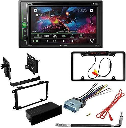 2002-2004 Car Bundle Digital Media Touchscreen AVH-241EX Camera/Installation Kit/in-Dash Bravada with 6.2" Receiver Bluetooth/Backup Double for Oldsmobile AM/FM DVD/CD Stereo Pioneer W/ KIT4835 DIN