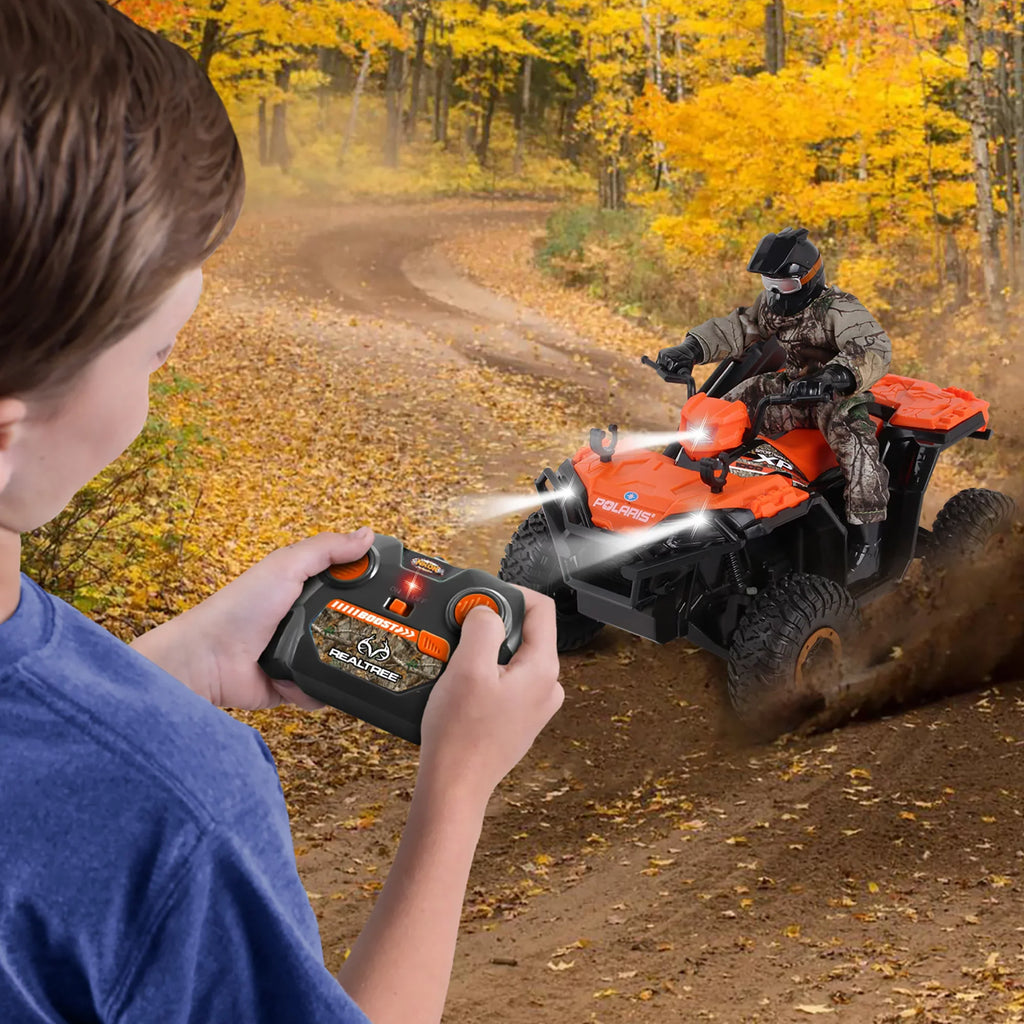 Camouflage, Radio GHz Turbo Polaris Licensed, 1:8 - 6+ NKOK Scale Sportsman #81433, & Officially 2.4 Boost Rider, RealTree RC, With Edge XP RealTree Ages Control