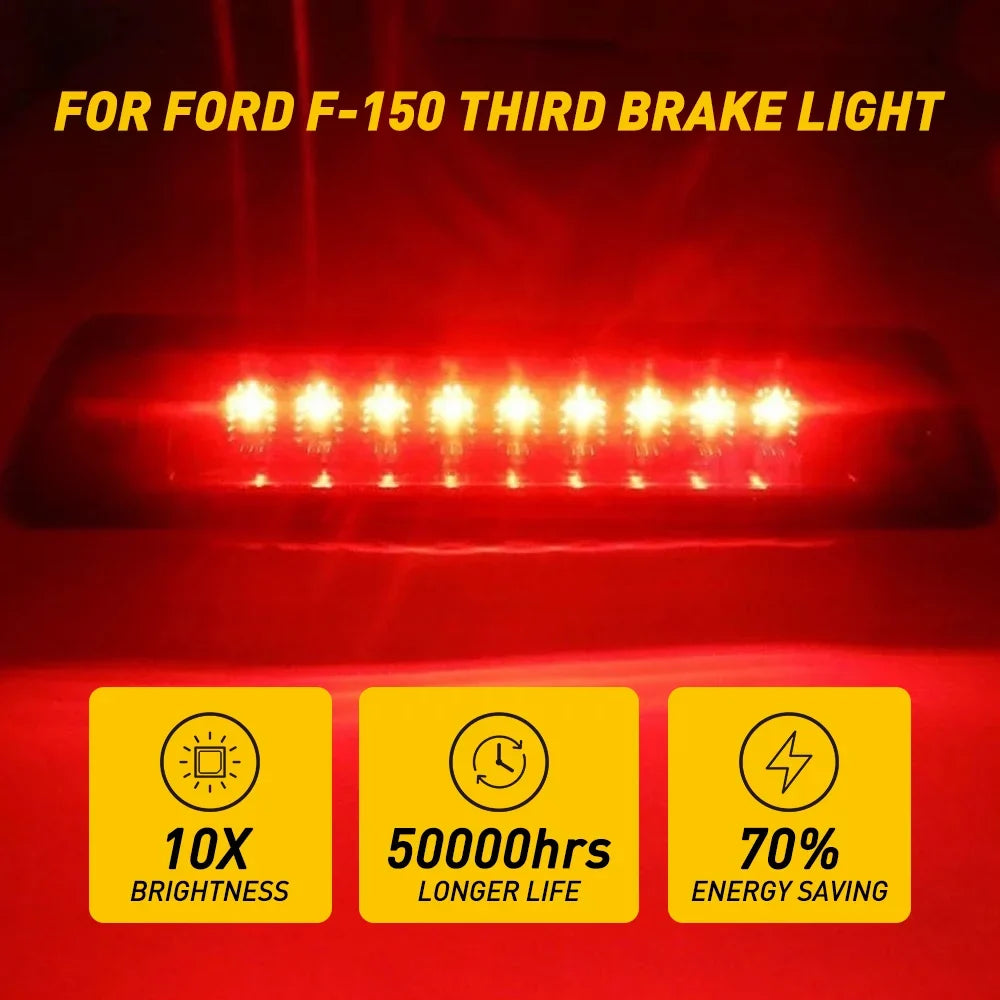 Power Saving, IP67 Waterproof F150, The 3rd Light 2009-2014 Light/Rear For Brake Cargo Ford Smoked