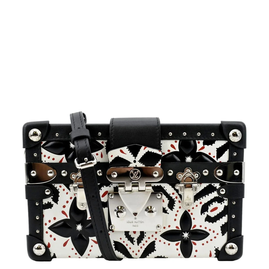 Crossbody Leather Malle VUITTON Print Pre-owned LOUIS Graphic Bag Black/Multicolor Petite