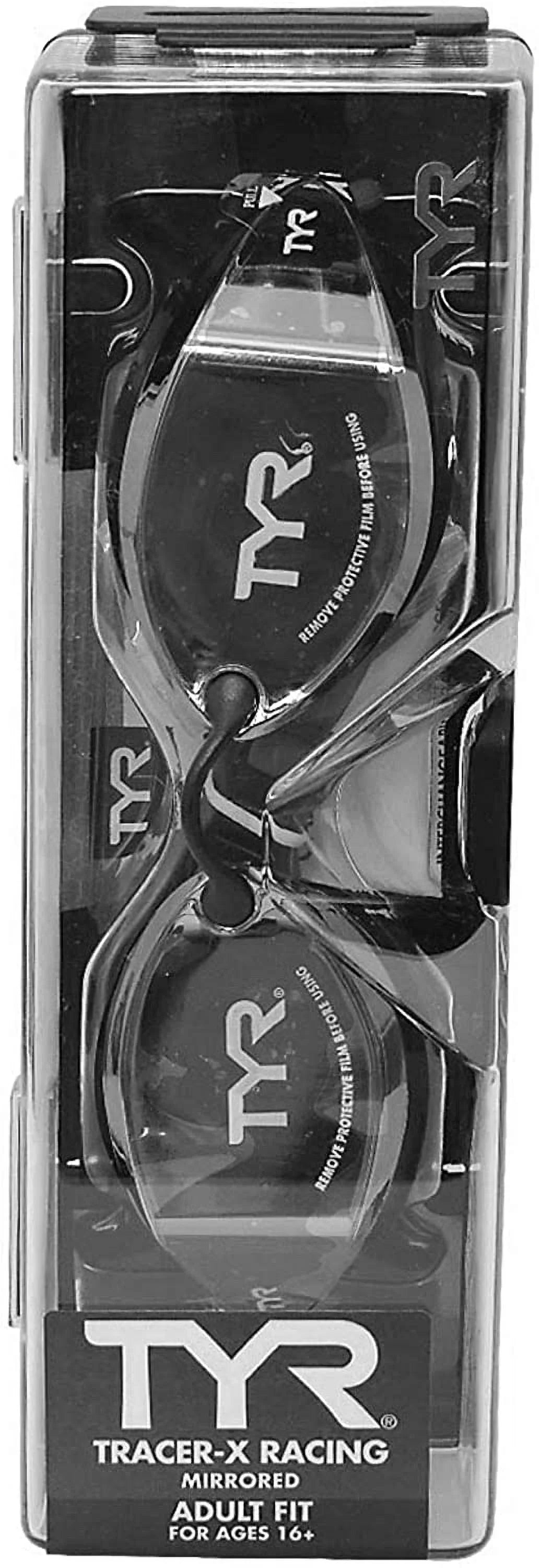Frame/Silver Lens Gasket/Silver Goggle BLK Tracer TYR Mirror X Metallic Racing Mirrored