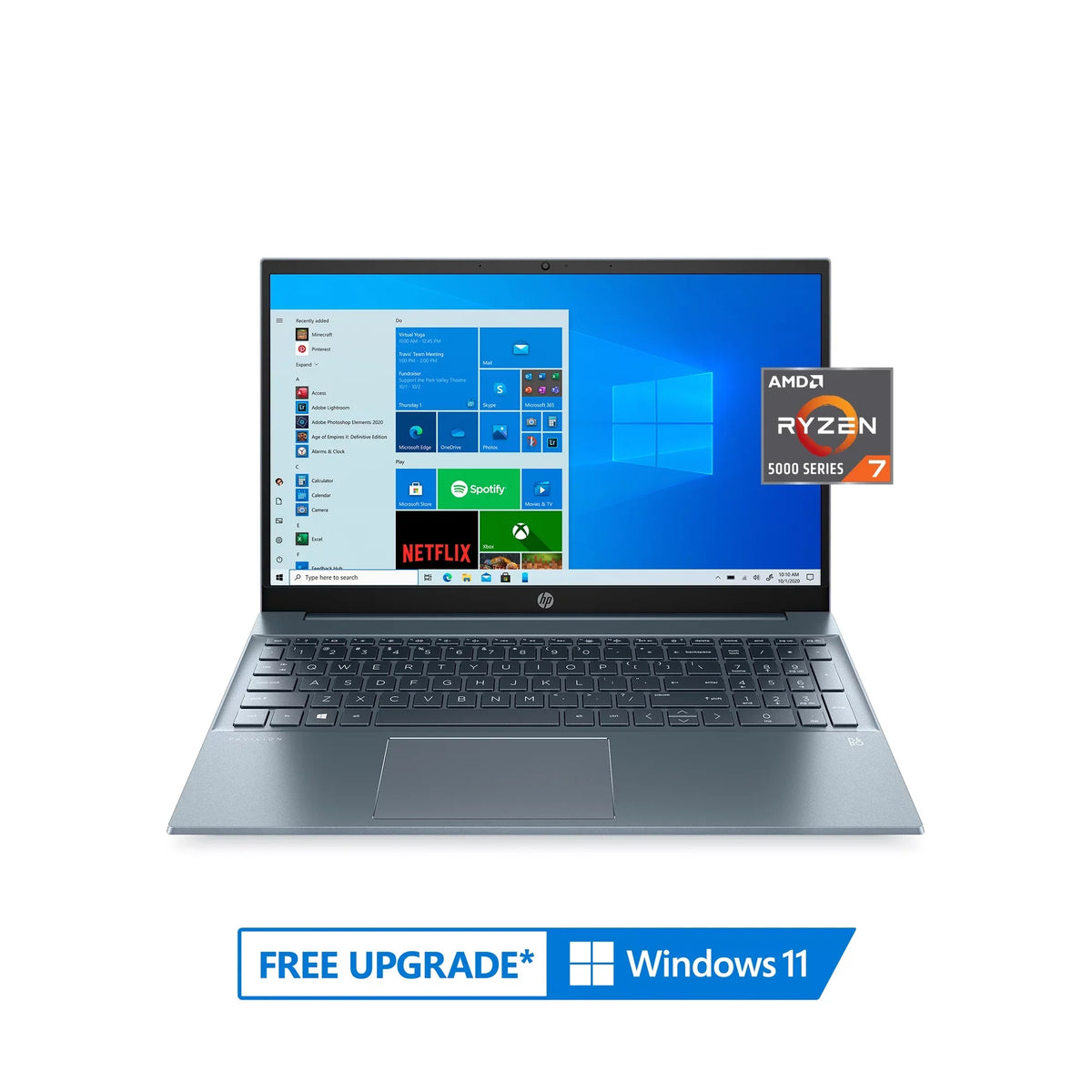Horizon Blue, 8GB 15.6" Windows 11, SSD, Pavilion Ryzen HP RAM, 15-eh1070wm 7-5700U, AMD FHD, 512GB
