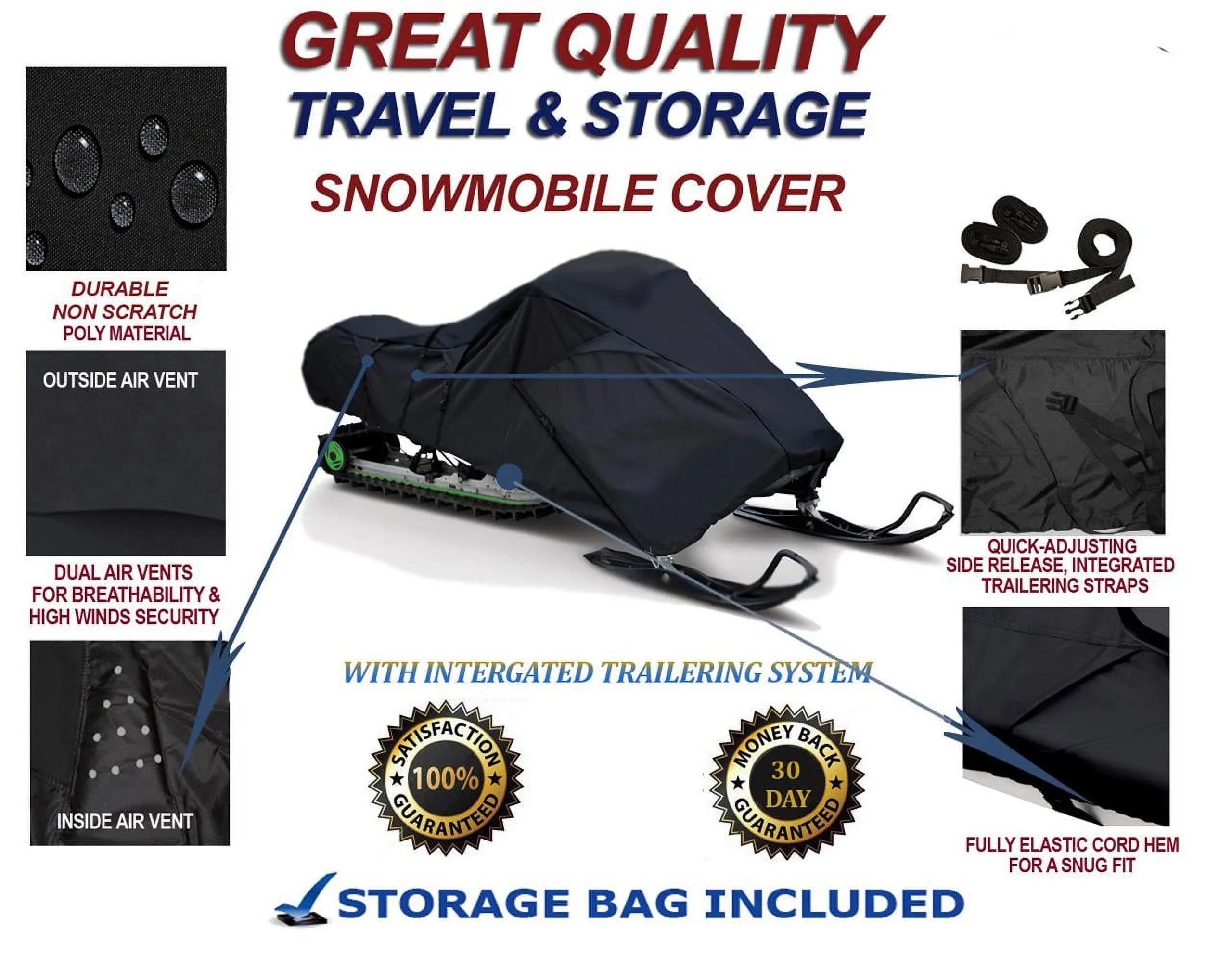 2008-2009 Travel and GSX Storage Ski Doo Protection Sleds. for Slush 550F Mud and Cover Bombardier Compatible 300D Snowmobile Fan