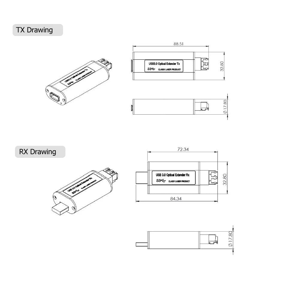 module, 3.0 Transwan 250 Extender Support Max Fiber w/ USB Meters SFP Single-mode 5Gbps Mini Fiber Speed to over