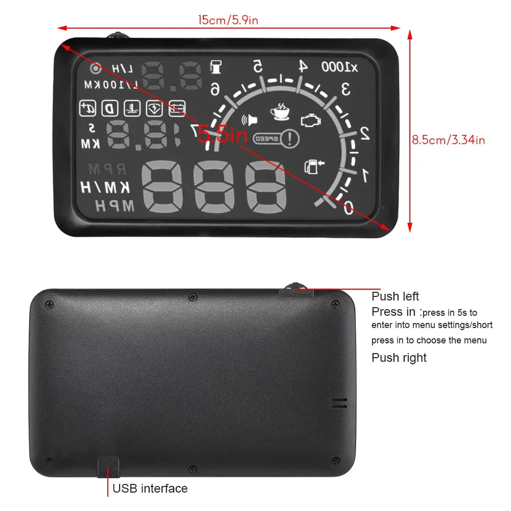 Water Display, Flexible Mileage, Drive Alarm Speedometer, Temperature, Andoer Safely Up Modes with Head