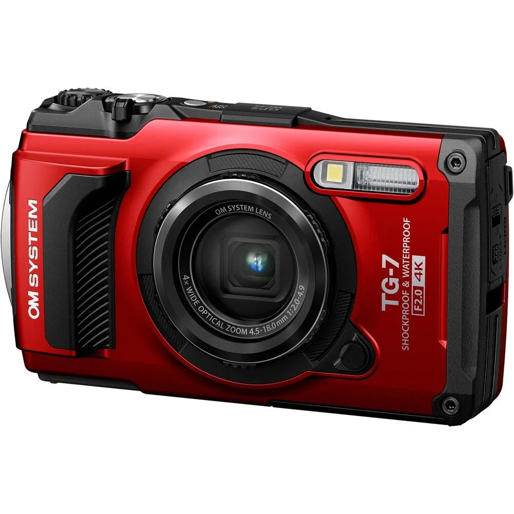 TG-7 SYSTEM - Kit Camera + Case Olympus Tough OM 64GB Digital Tripod (Red) +