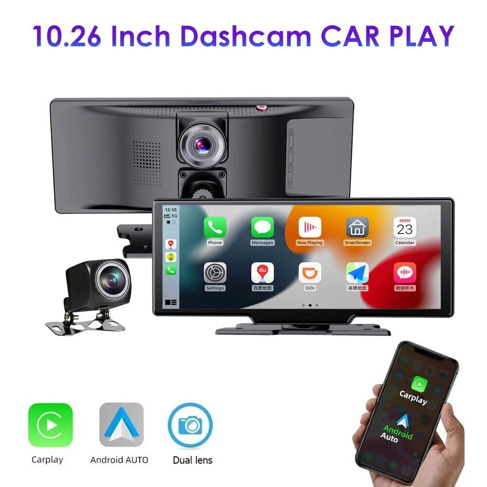 2K Screen Jahy2Tech Auto Dash 10.26'' Camera ". Wifi Car Android Dual DVR Channel Touch Wireless