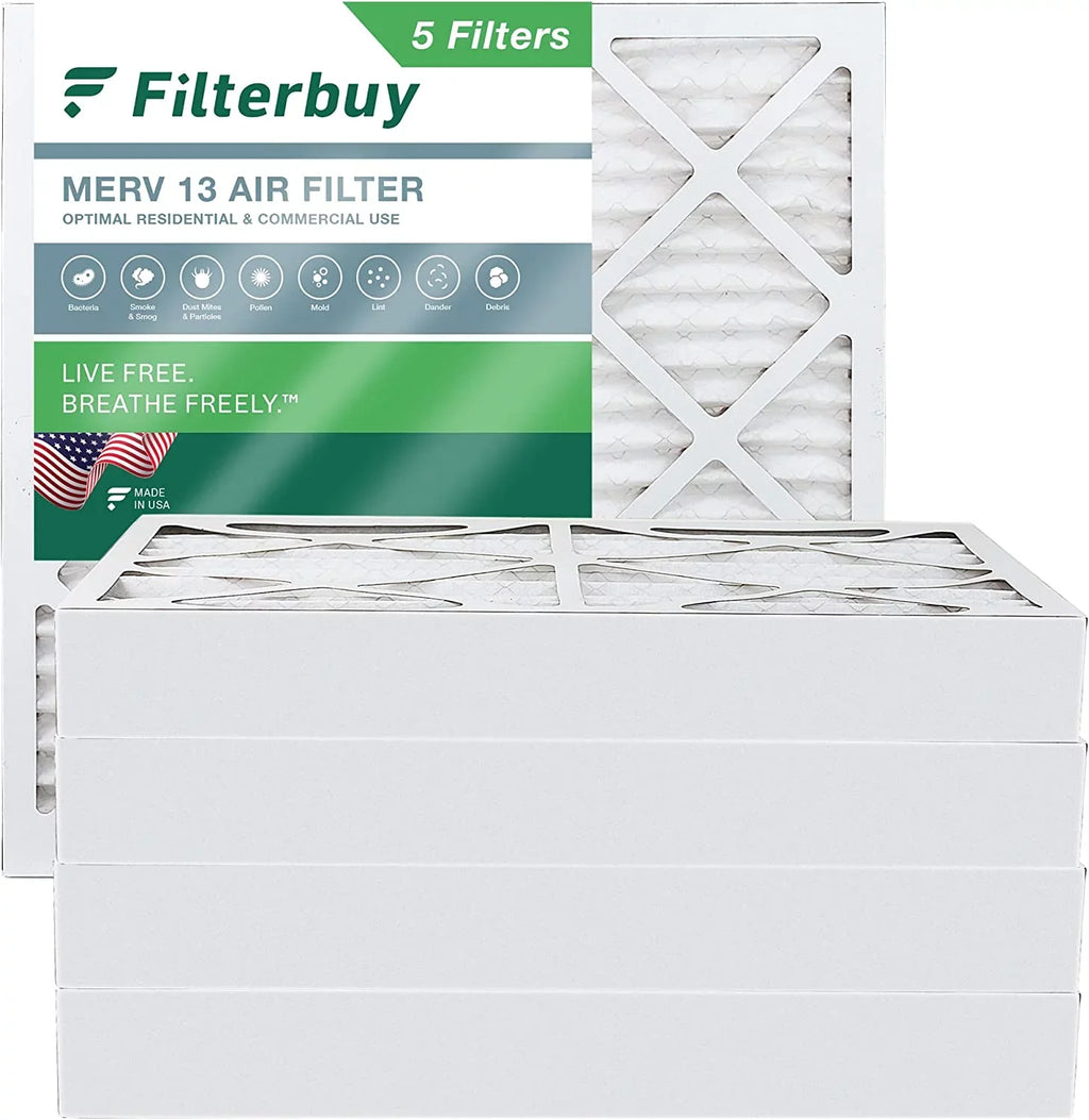 Furnace Pleated HVAC Air (5-Pack) Filterbuy Filters 13 24x24x4 AC MERV