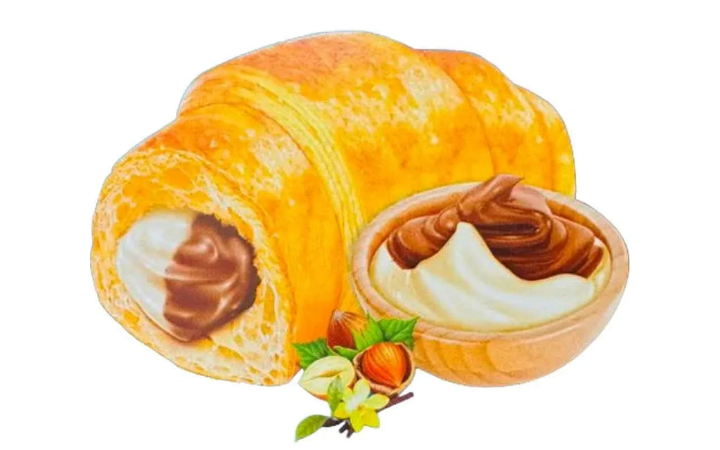Soft Hazelnut Cream Croissant Go Vanilla 20) Snack And Chocolate The Of Wrapped On Gusto With Individually Filling, Croissant Pastry, (Pack Breakfast