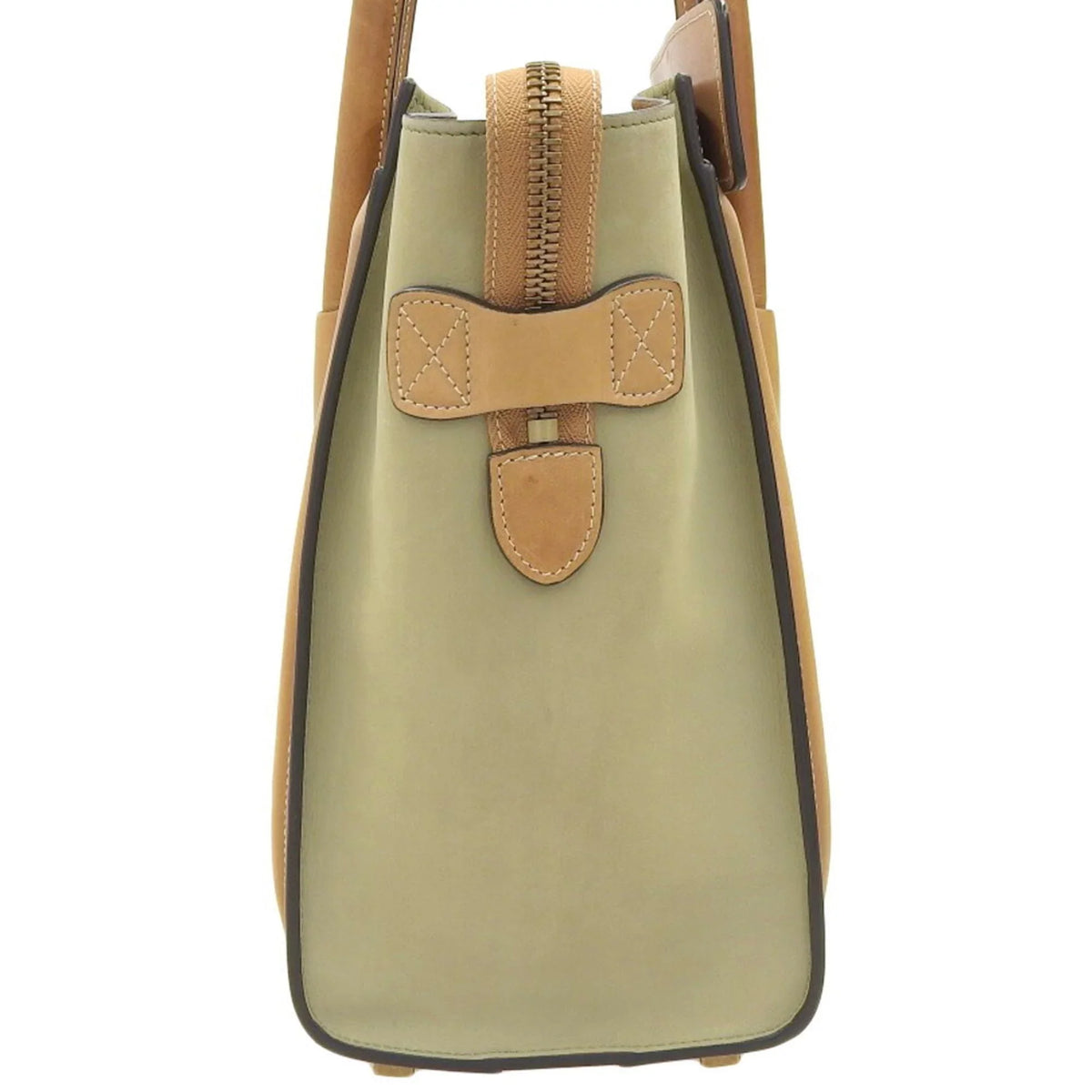 Celine handbag mint 15LK beige CELINE micro Pre-Owned 167793 tricolor green shopper (Good) A03 luggage