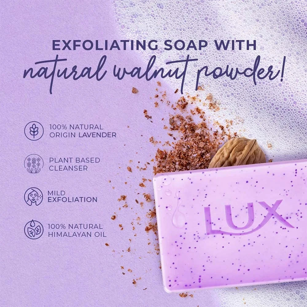 Lux Exfoliating Lavender Vitamin Soap C & 5X125G