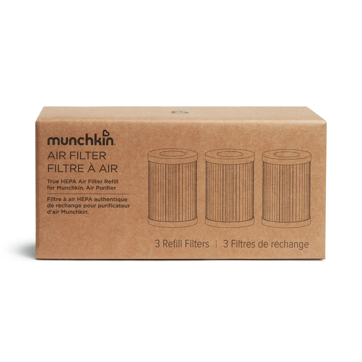 3 Replacement Filter for Air True HEPA Pack Purifier, Munchkin Air