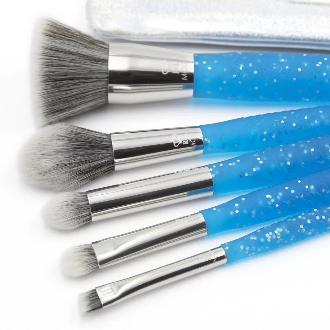 Small Shader, Brush Fire Includes Mythical Makeup 6pc Crease Moda Brush Accentuate, Brushes Set, and Blue Makeup