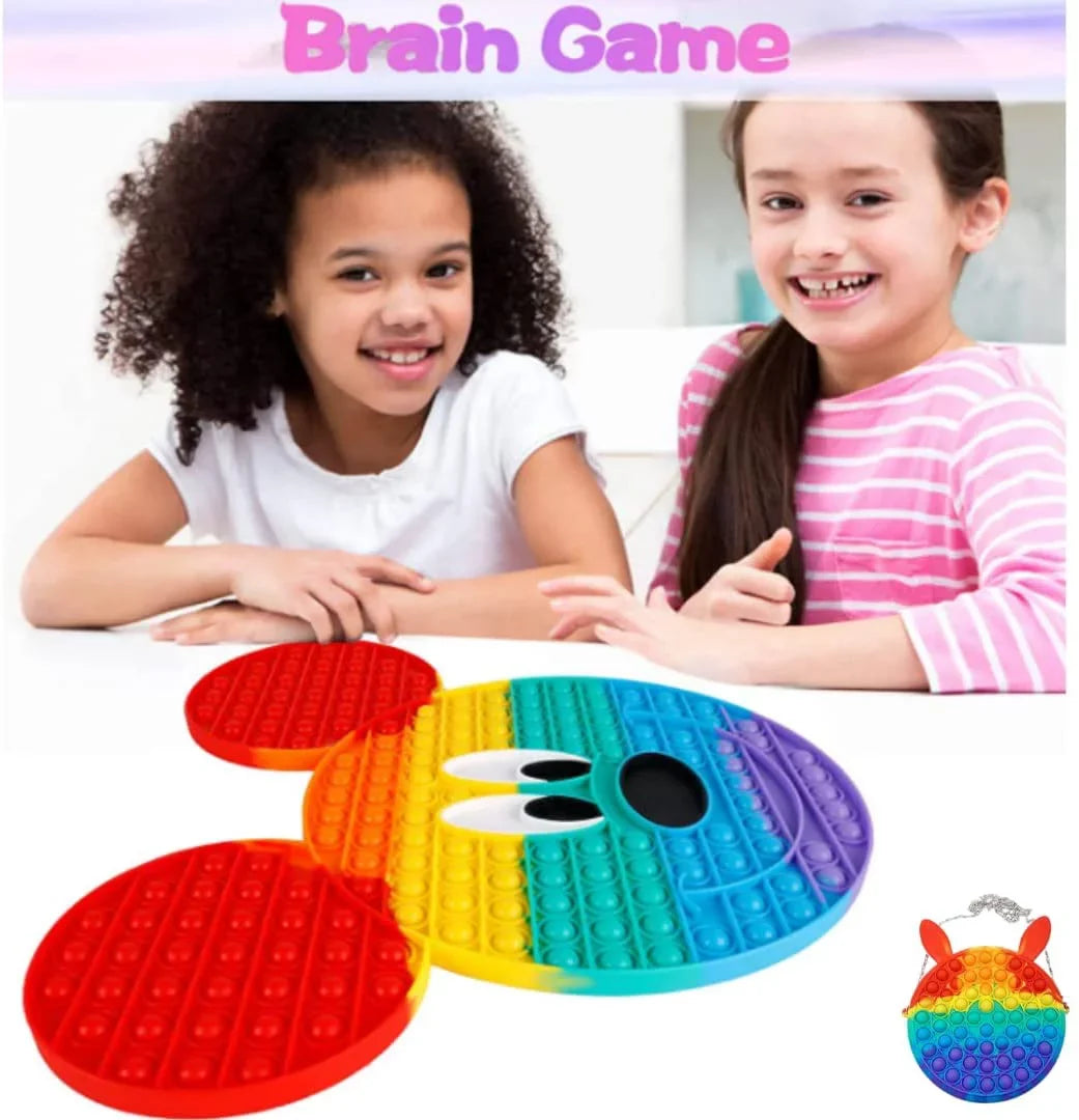 Teens Perfect Handbag, Mouse Popits Matching and Rainbow Large Popits with Gifts Red for Women