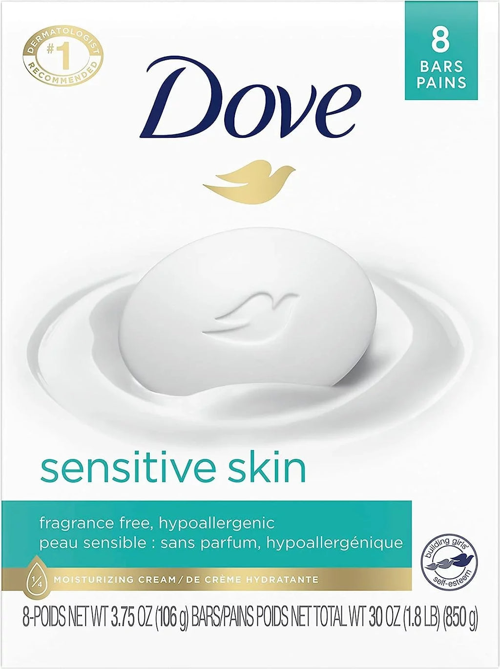 Bar - 8) Beauty 4Oz(Pack Dove Of Skin Unscented Sensitive