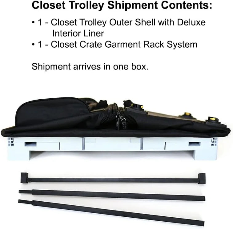 '- YFbiubiulife Dance BLACK Garment Bag Collapsible Rack Rolling w/No-Lean