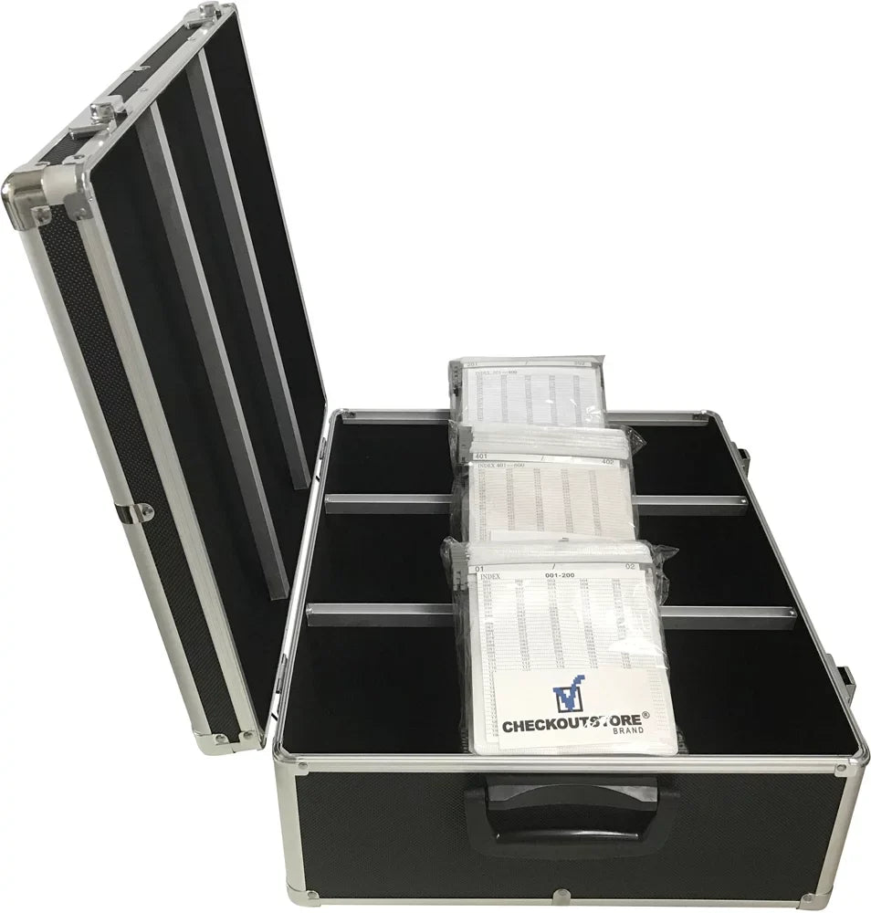 600 (Holds Discs) Aluminum Black CheckOutStore Box Sleeves Hanging Storage CD/DVD