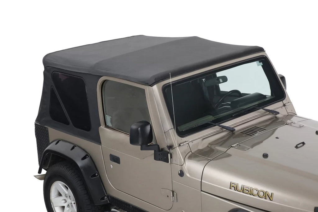 Replacement Premium Jeep Diamond Without Windows Doors Top OVS Fits Upper With King 4WD TJ Soft Tinted 14010235 Wrangler 1997-2006 Black