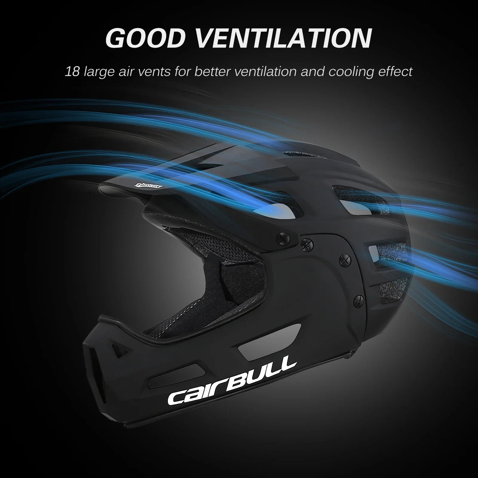 Chin Detachable Mountain Helmet Guard Cycling Full Helmet CAIRBULL Adult Visor Bike for Biking Face and with
