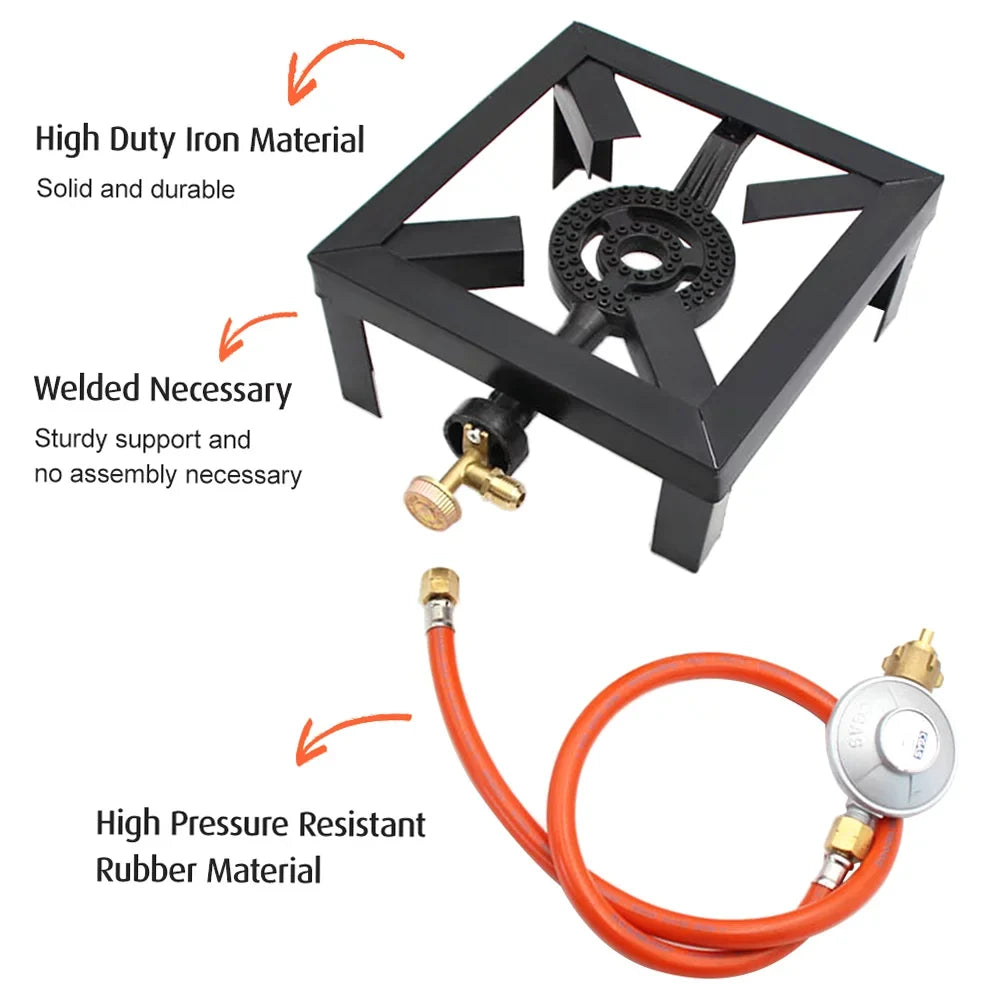 Cast Ring Stove, Boiling Cooker Control Fire Gas Andoer Portable 8KW Iron