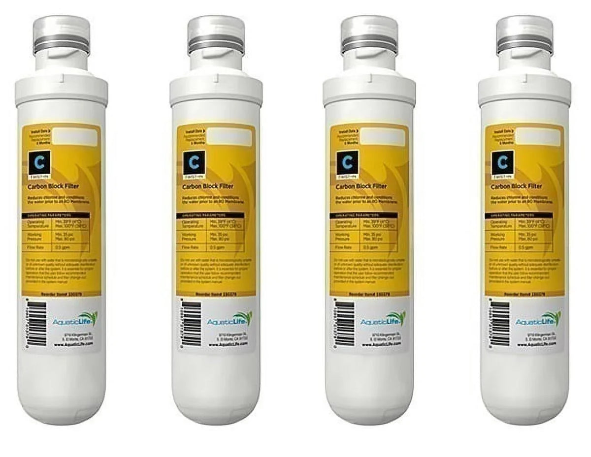 Carbon Block Aquatic Life 4-Pack Twist-In Cartridge