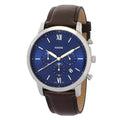 Dial Bracelet Fossil and Set Box FS6018SET Men's Quartz Blue Watch Neutra Chronograph