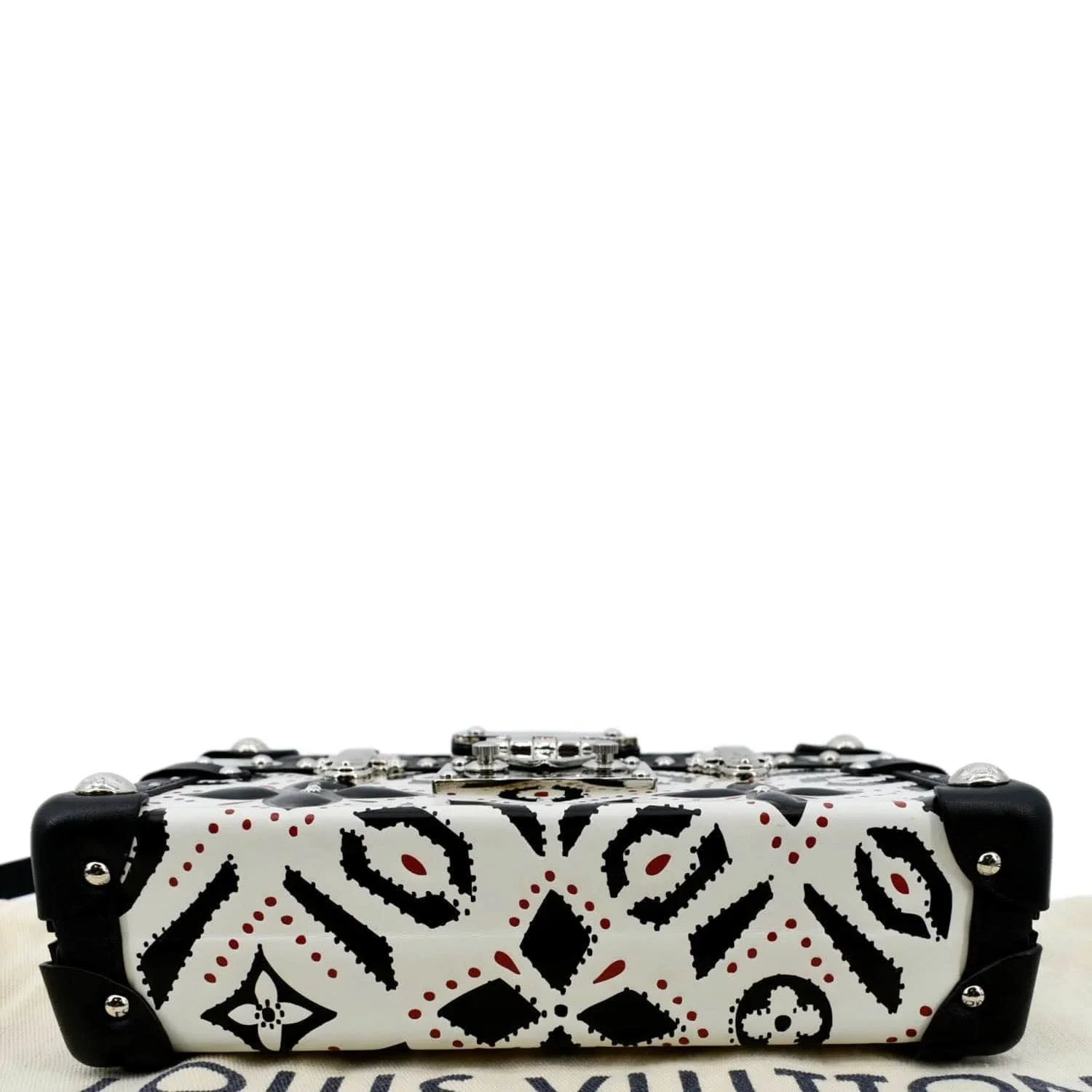 Crossbody Leather Malle VUITTON Print Pre-owned LOUIS Graphic Bag Black/Multicolor Petite