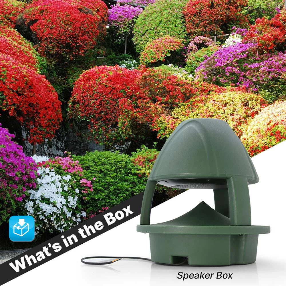 Pyle Olive Outdoor Speaker 6.5 Waterproof Inch Garden Green (Green) Passive speaker Passive