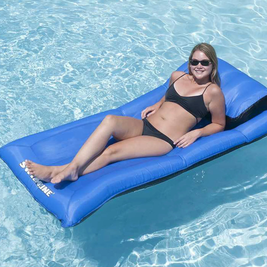 Air 9057 Pack) (3 Pool Swimline Covered Fabric Inflatable Swimming Mattress