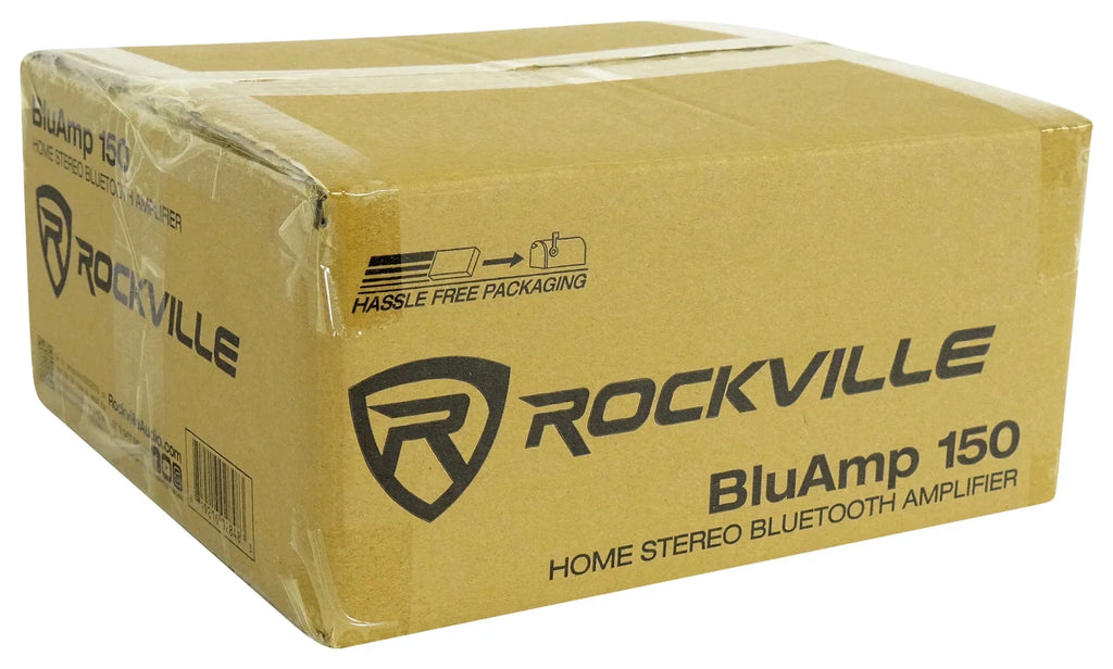 Bookshelf 150 Speakers+Stands Bluetooth+(4) Amplifier Rockville w/ BLUAMP 6.5"