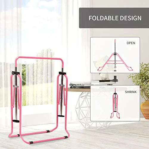 Bar, Bar Adjustable Bars, Folding Junior for Gymnastics Height Monkey Wesfital Gymnastics Training Bars Home Tumbling Horizontal Bars Kids,