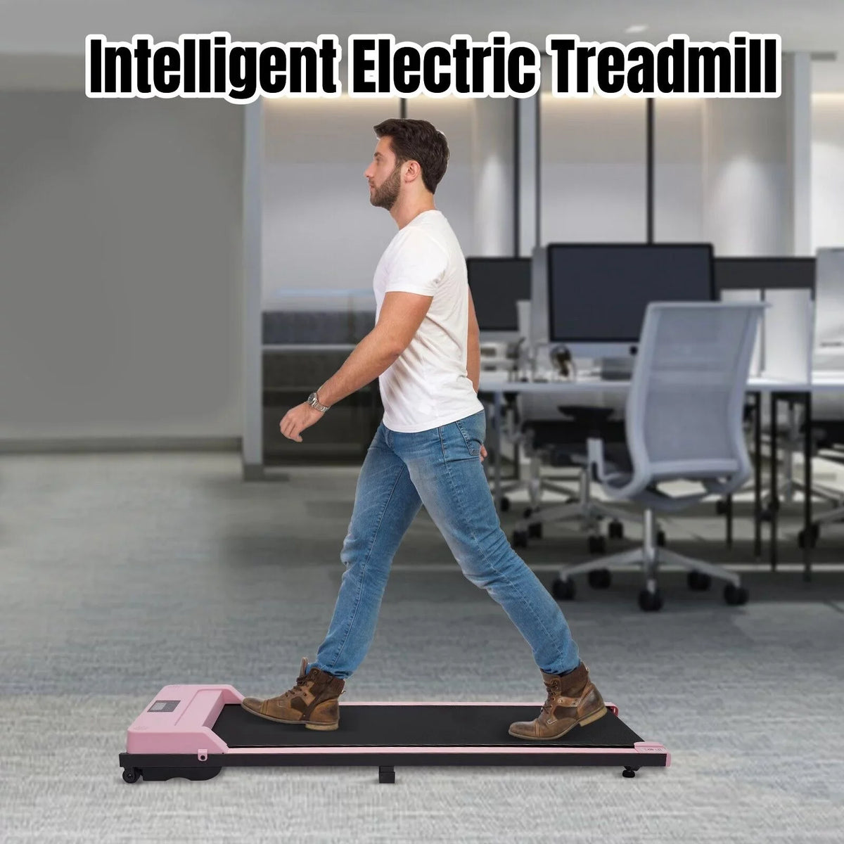 Portable Running Fitness Treadmill Eletric Workout Machine Desk Under Walking