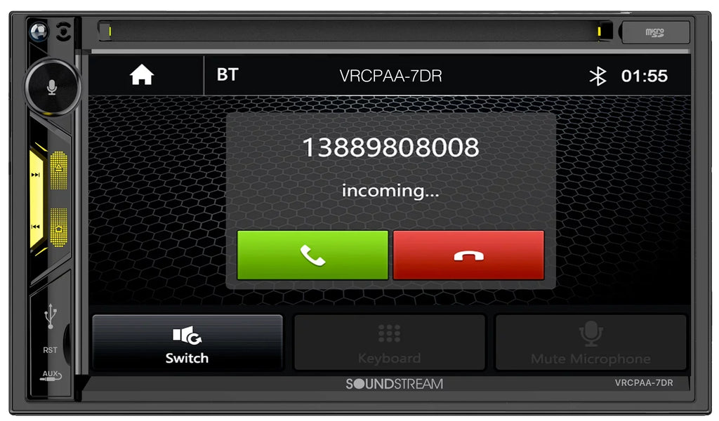 AUTO+Camera DVD VRCPAA-7DR Monitor Soundstream Car w/CARPLAY/ANDROID 7" Receiver