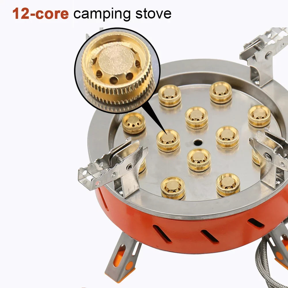 Core Windproof Piezo Stove, 12 Zyzy Adjustable Ignition, Camping Valve with Backpacking Stove