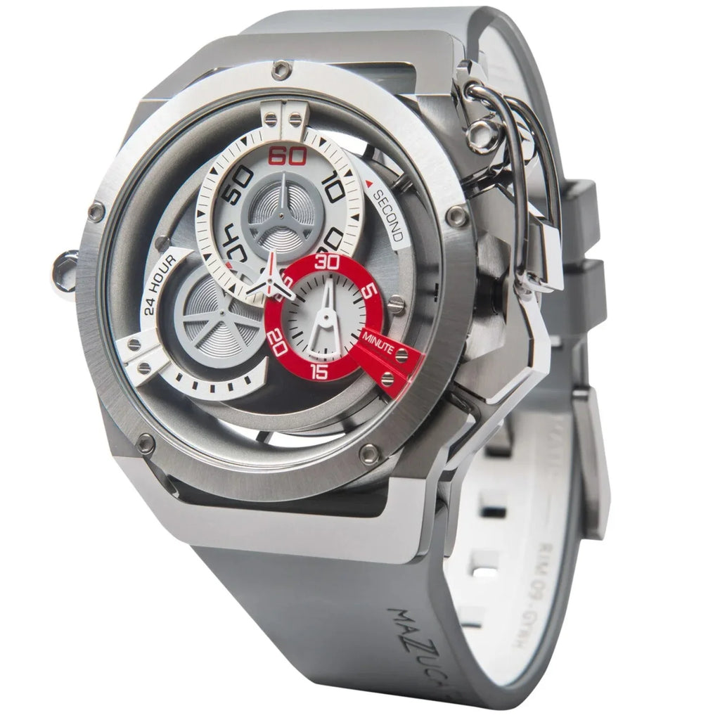 Reversible - Chronograph Sport Mazzucato Watch White Automatic Rim Color Twin for Dial Men Adult Multi