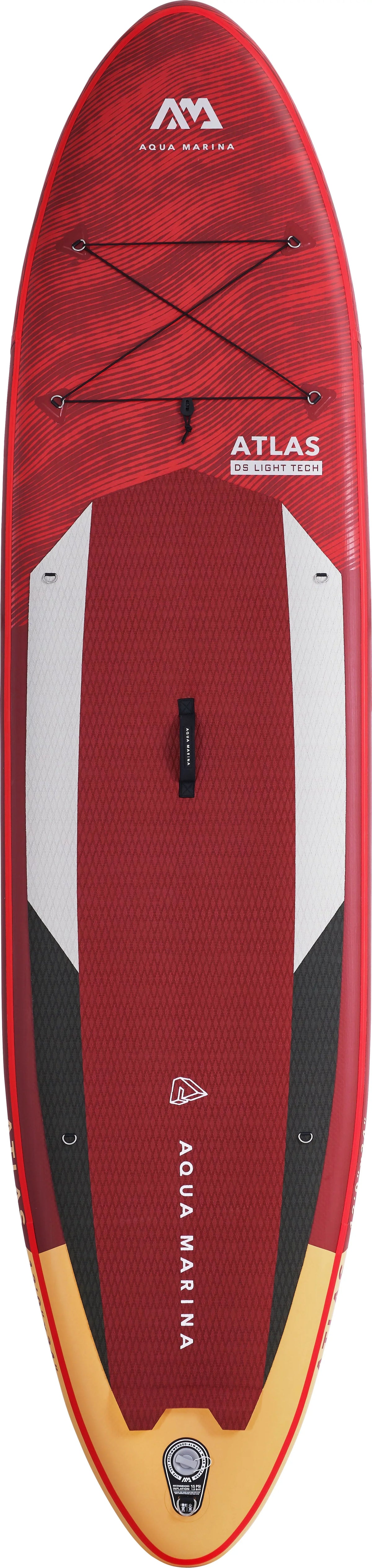 ATLAS - Fin, Paddle 12'0" Pump Aqua Up Harness Bag, Paddle, SUP Package, Stand - Safety & Carry Inflatable Board including Marina