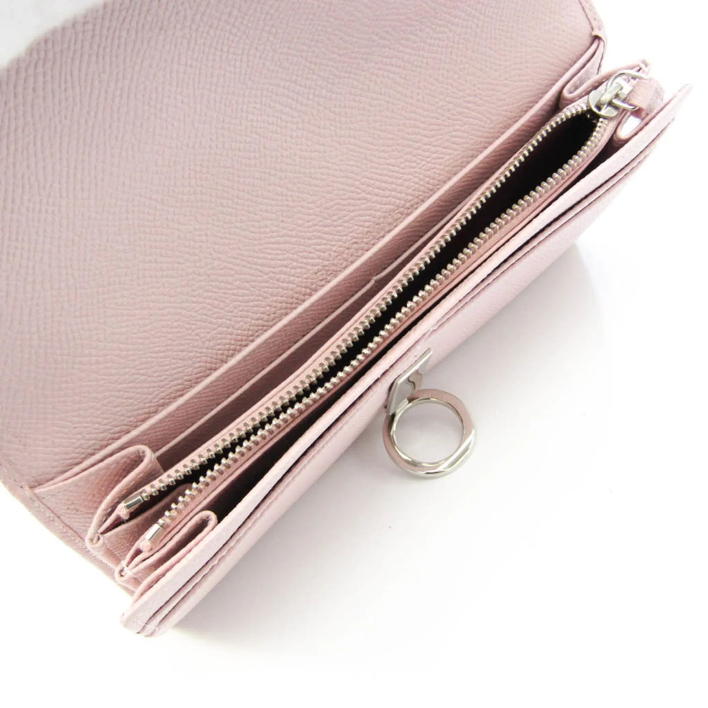 (bi-fold) Pre-Owned Bvlgari 30415 Long Pink Leather Bvlgari Wallet Women's Bvlgari (Good)
