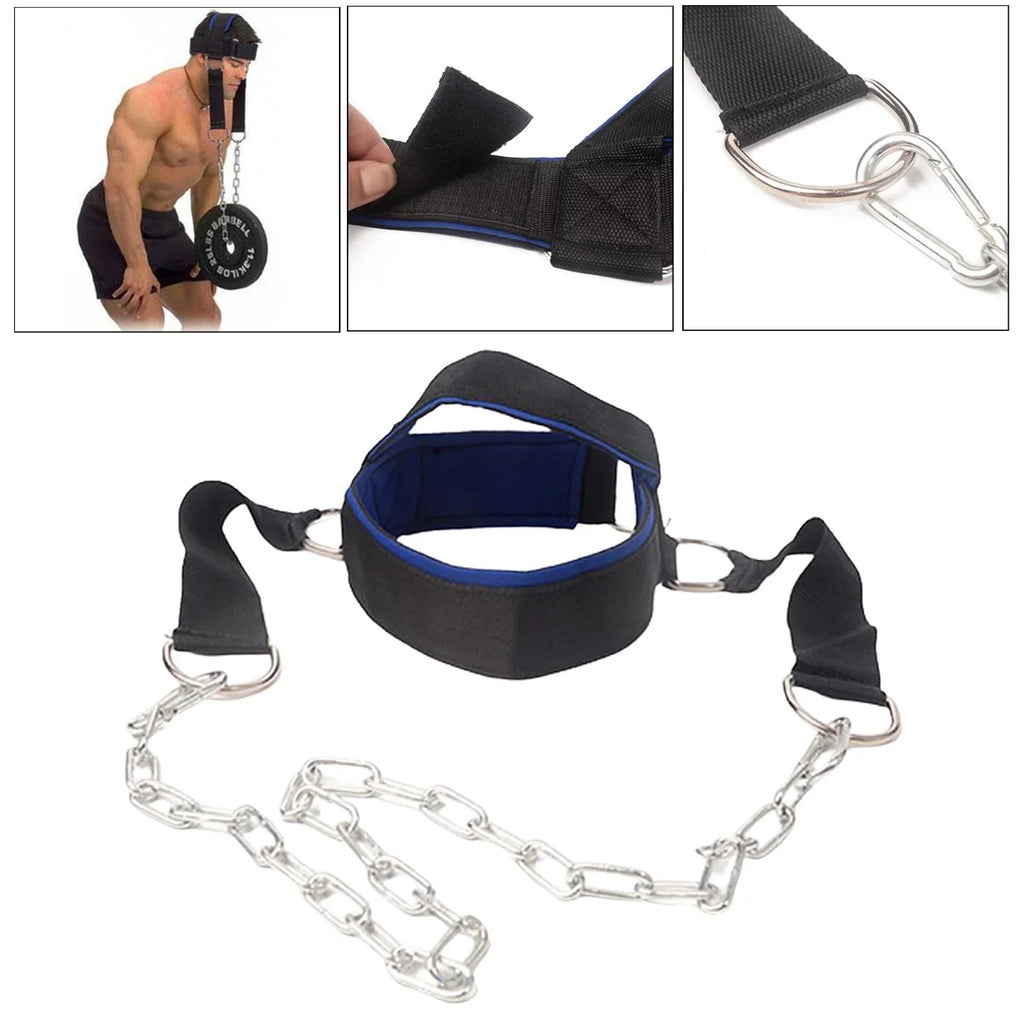 Exercise Exerciser Boxing Lifting Chain Strap Strength for MMA Head Neck Workout Neck Strengthener Belt Fitness Harness Weight Steel Head Strong