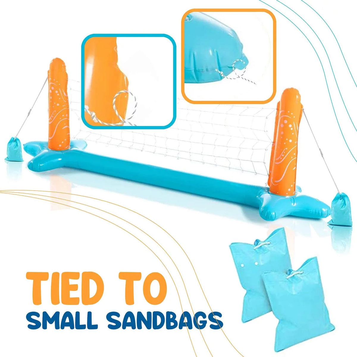 Summer Hoop Toys Pool Kids Pool Junipel Set Adults Swimming Net Water Floating, and Toys, Floaties & Basketball Volleyball Teens Light Blue for | Game