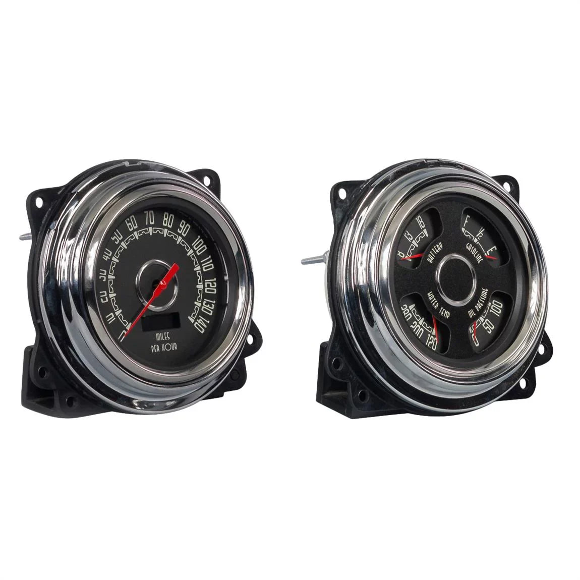 New 47371-01 47-53 Gauge Woodward Black Kit 2 Vintage Chevy USA