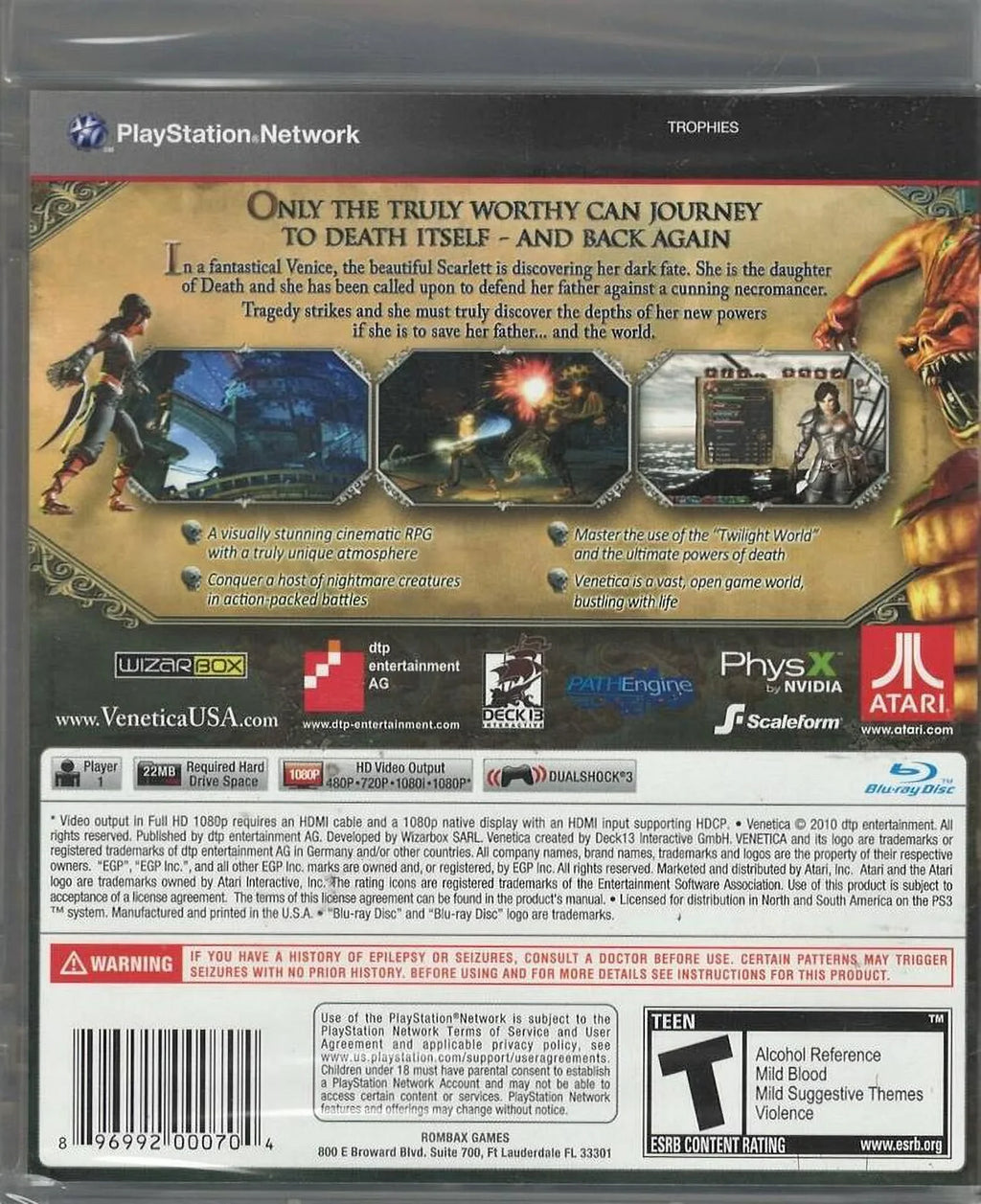 New Venetica Factory Sealed US (Brand PS3 Version) PS3
