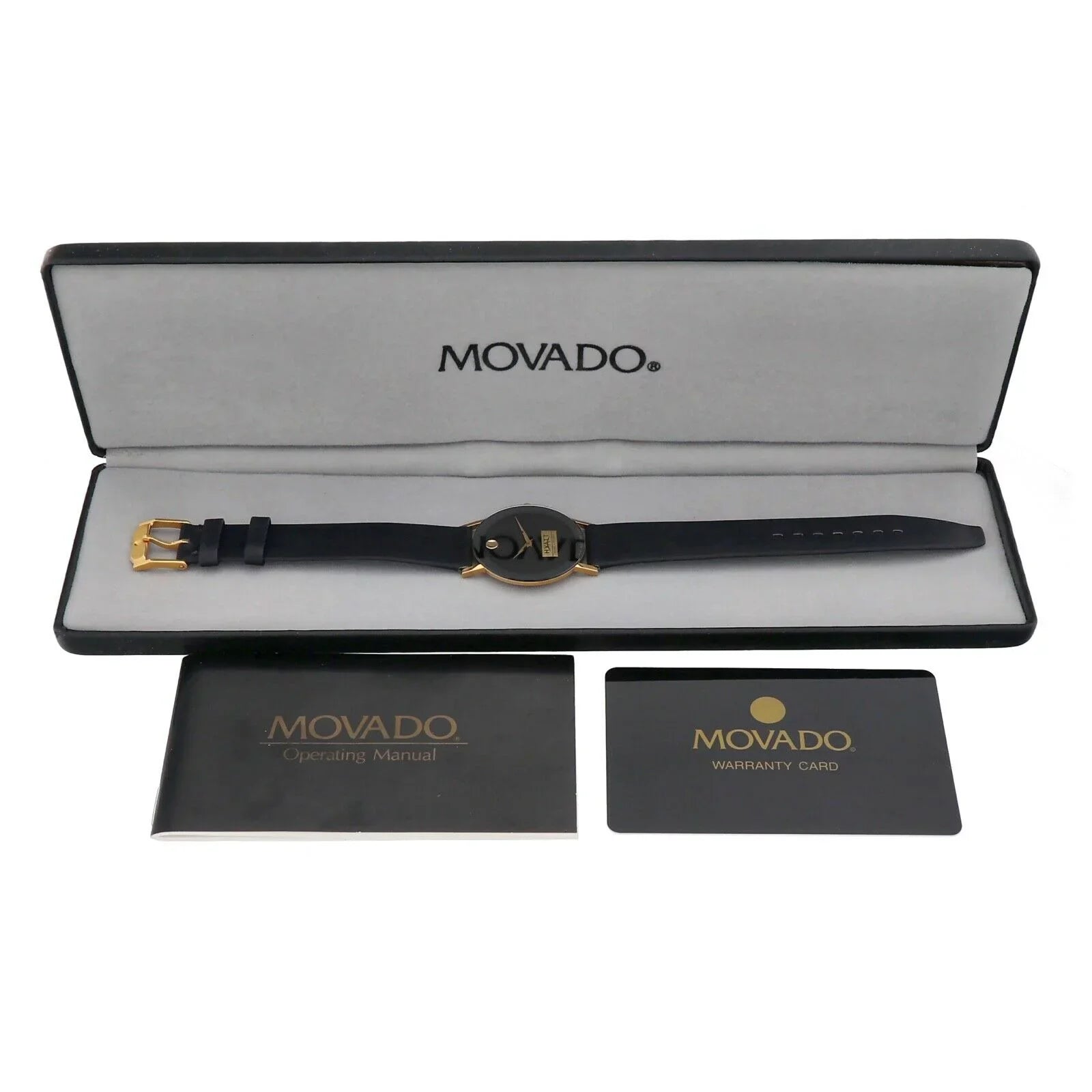 Watch Ultra-Thin Museum Movado 30mm 87.40.882L Hyatt Leather Wrist Quartz