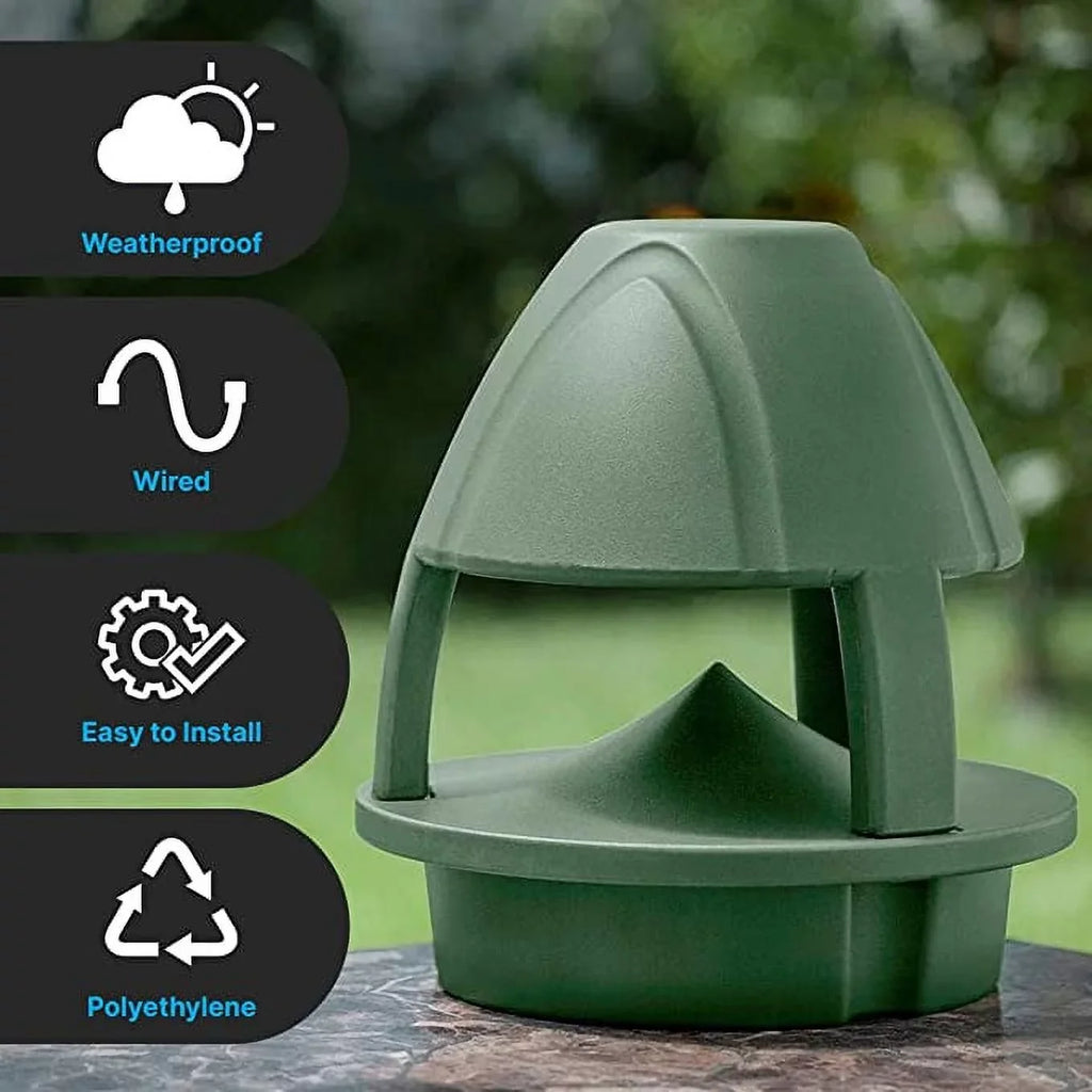 Pyle Olive Outdoor Speaker 6.5 Waterproof Inch Garden Green (Green) Passive speaker Passive