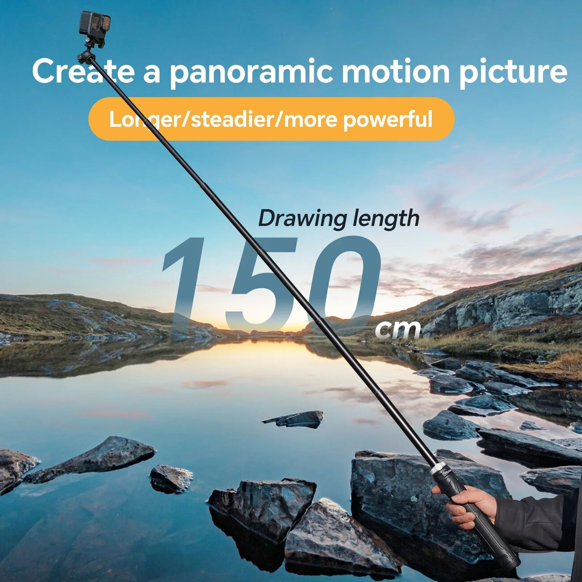Rotation 8 9 Osmo 6 Tripod Insta360 10 11 Foldable Stick Selfie Selfie Stick Action 5 For 12 GoPro DJI 360° 7 Hero 1.5M